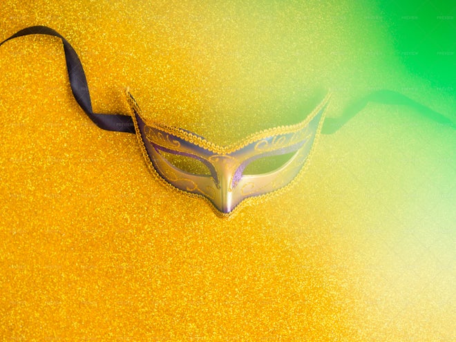 Golden Mardi Gras Mask - Stock Photos | Motion Array