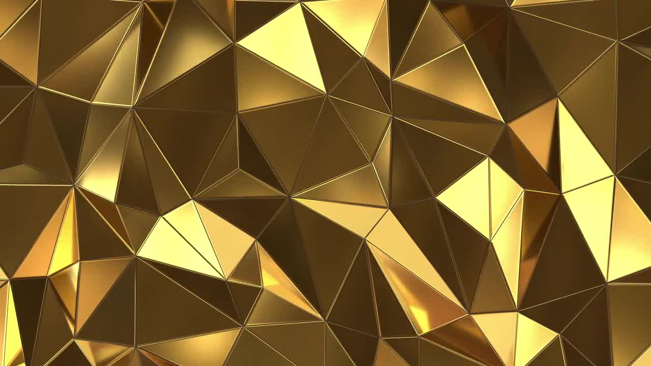Luxury Golden Triangles Background Loop Stock Motion Graphics