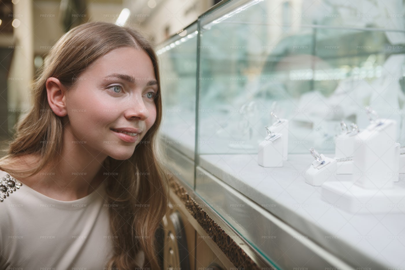 Shopping For Jewelry: Stock Photos