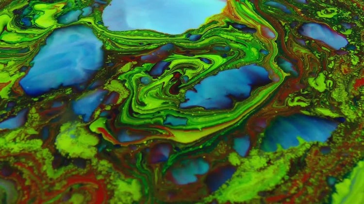 Colorful Mixture Of Liquid Paints: Stock Video