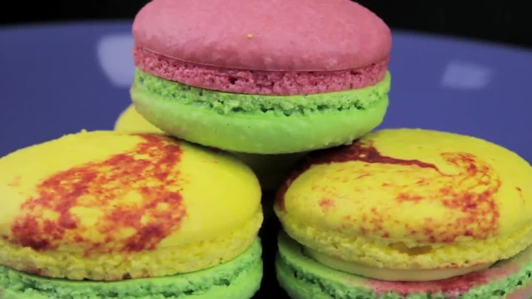 Colored Macaroons Rotating : Stock Video