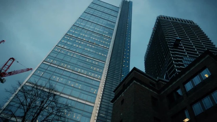 Financial District Buildings In London: Stock Video