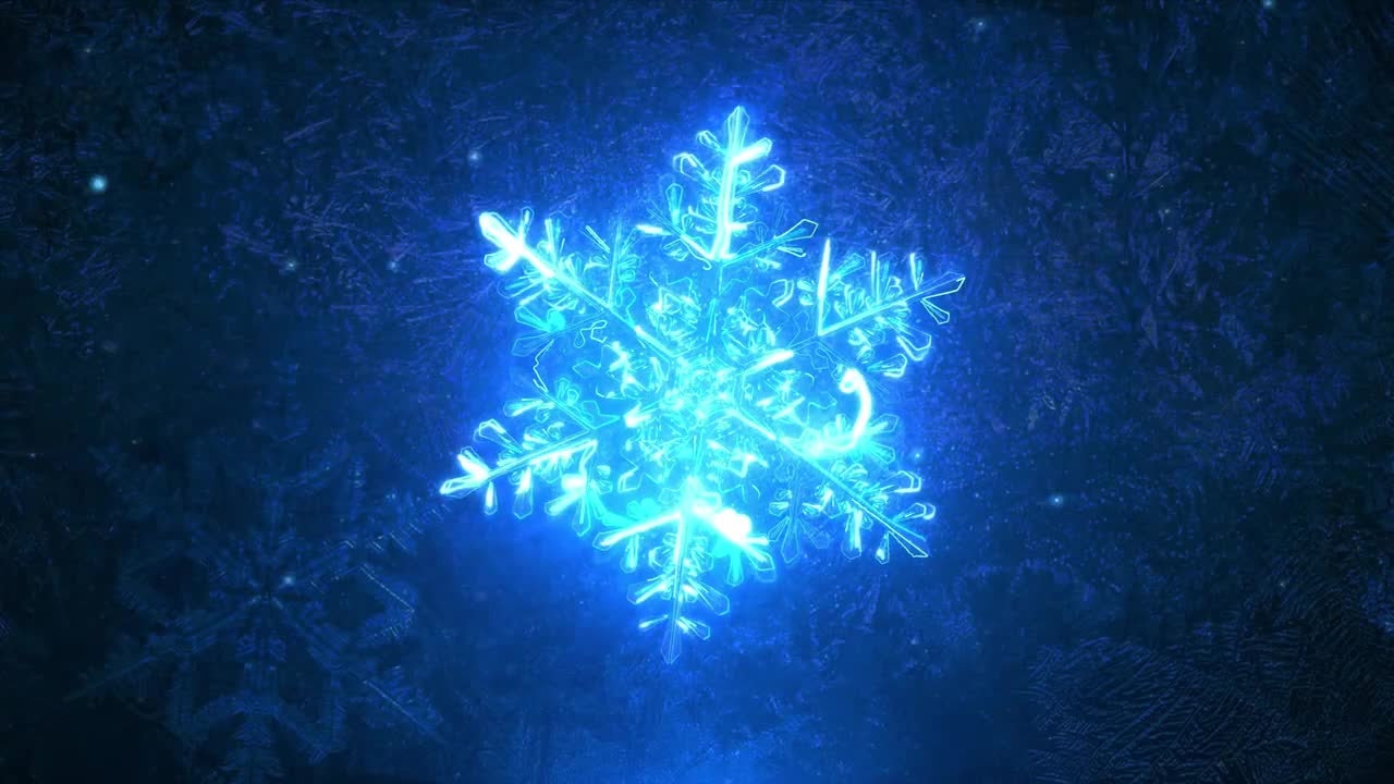 Glowing Snowflake Loop - Stock Motion Graphics | Motion Array