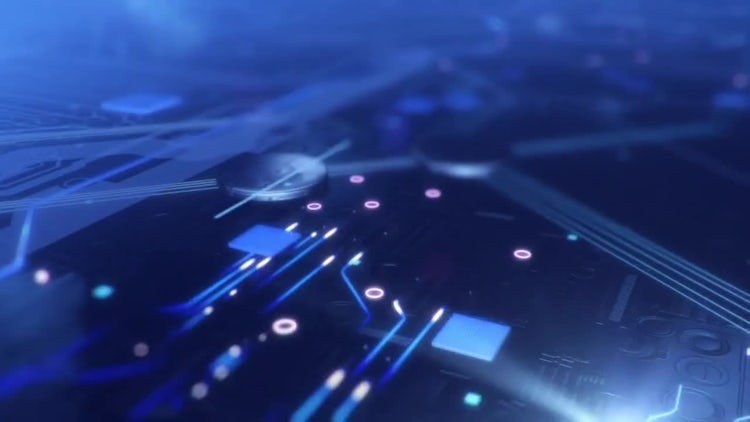 Dark Circuitry Loop: Stock Motion Graphics