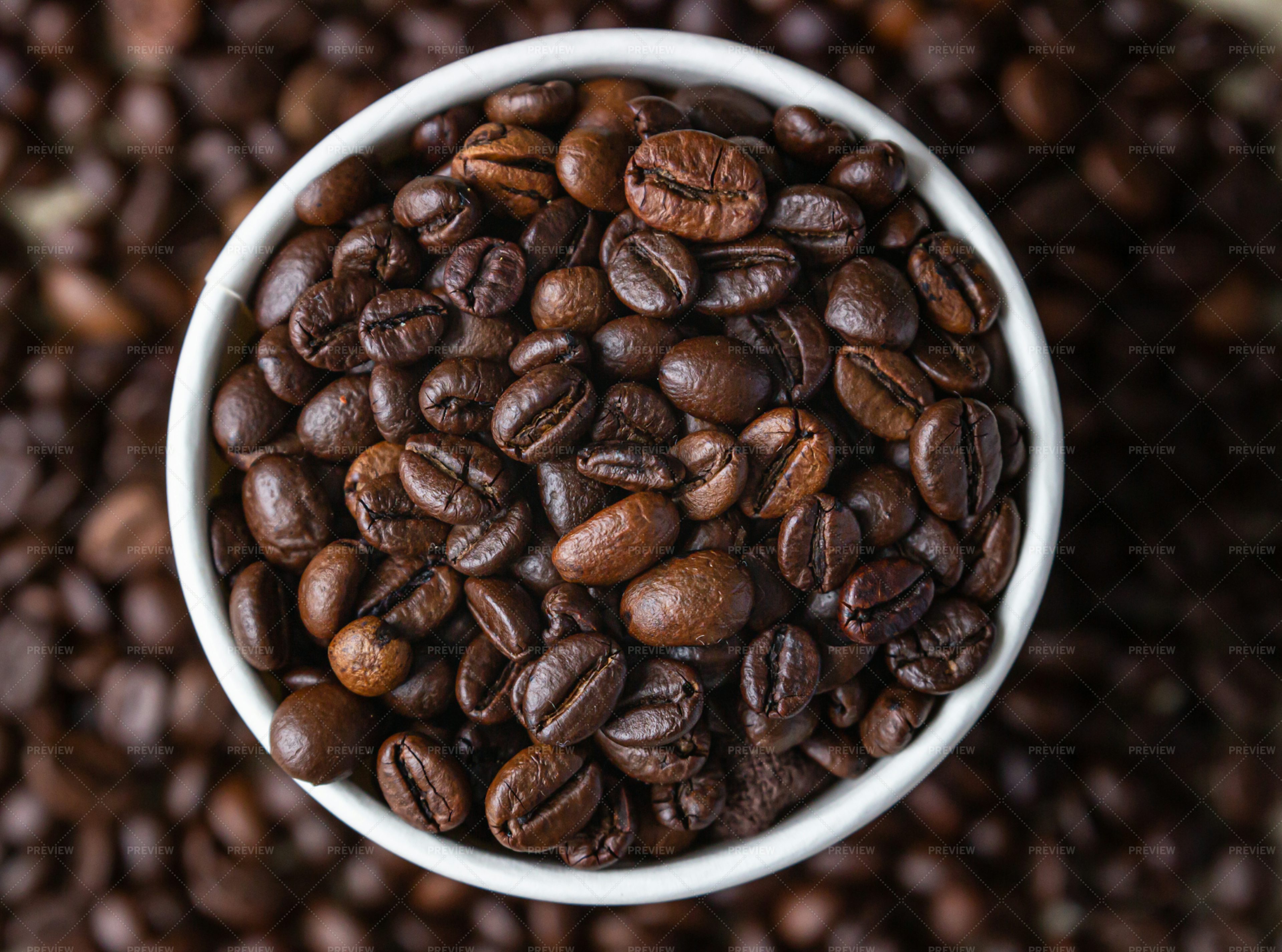 Coffee Beans In Cup Stock Photos Motion Array