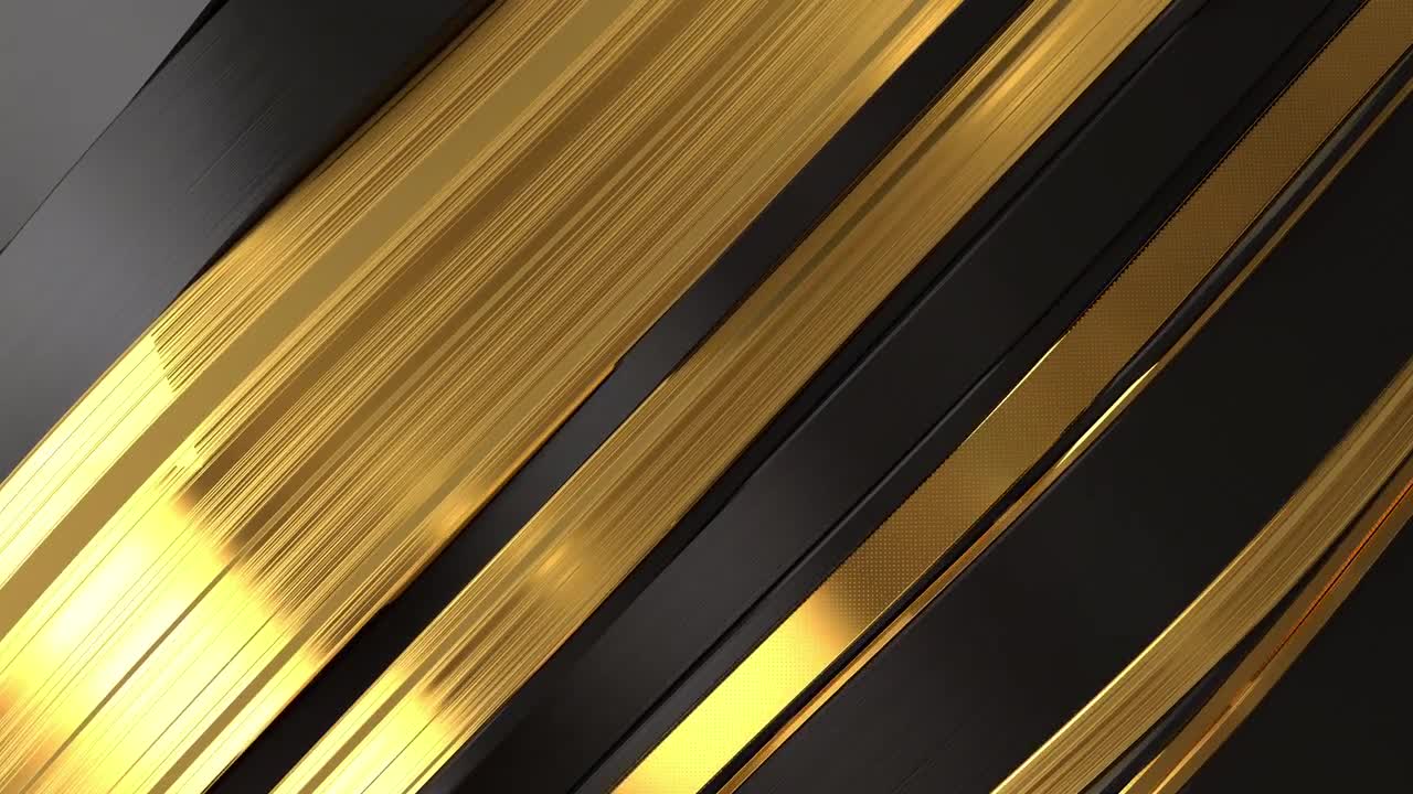 Gold And Black Ribbons Background Loop - Stock Motion Graphics | Motion
