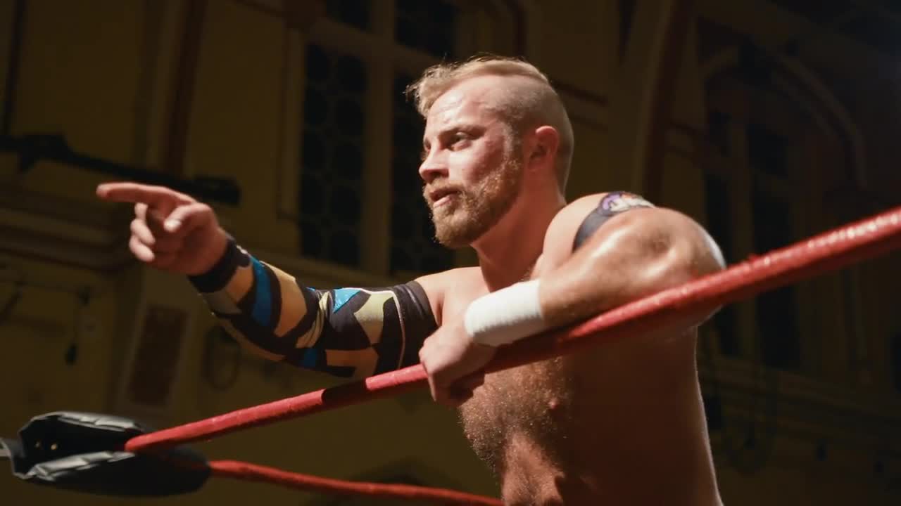 Pro Wrestler Leaning On Ropes Stock Video Motion Array