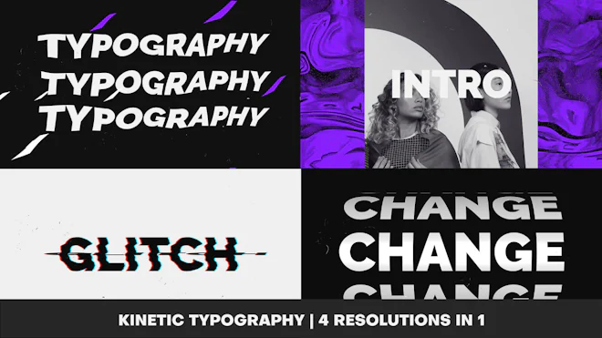 Energetic Glitch Typography