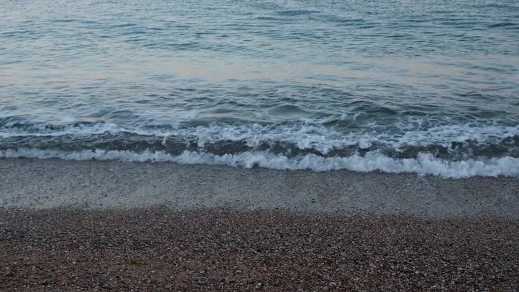 Waves Washing Up On Beach: Stock Video