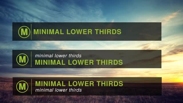 Minimal Lower Thirds: After Effects Templates