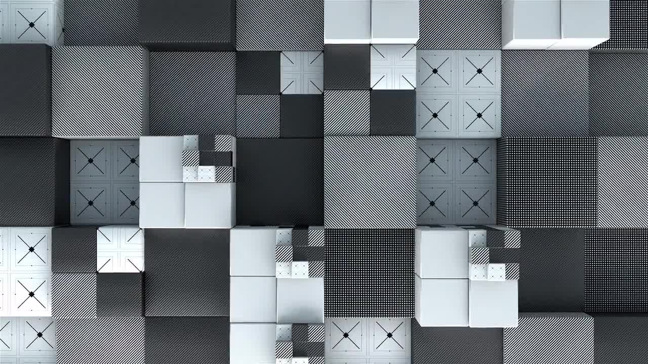 Abstract Black-And-White Boxes Loop - Stock Motion Graphics | Motion Array