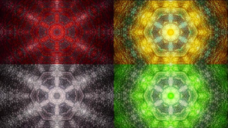 Kaleidoscope Formations Backgrounds Set: Stock Motion Graphics