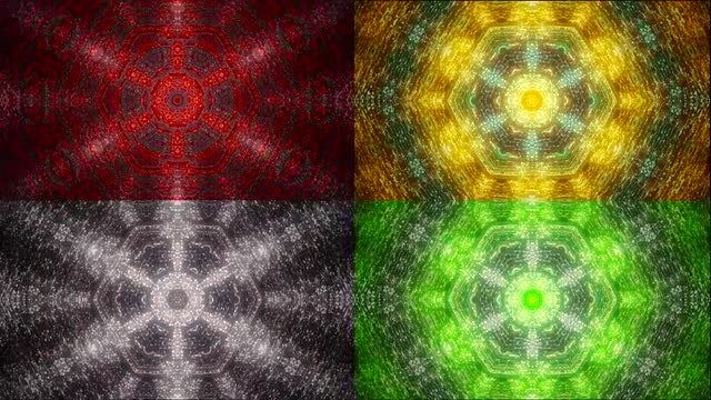 Kaleidoscope Formations Backgrounds Set: Stock Motion Graphics