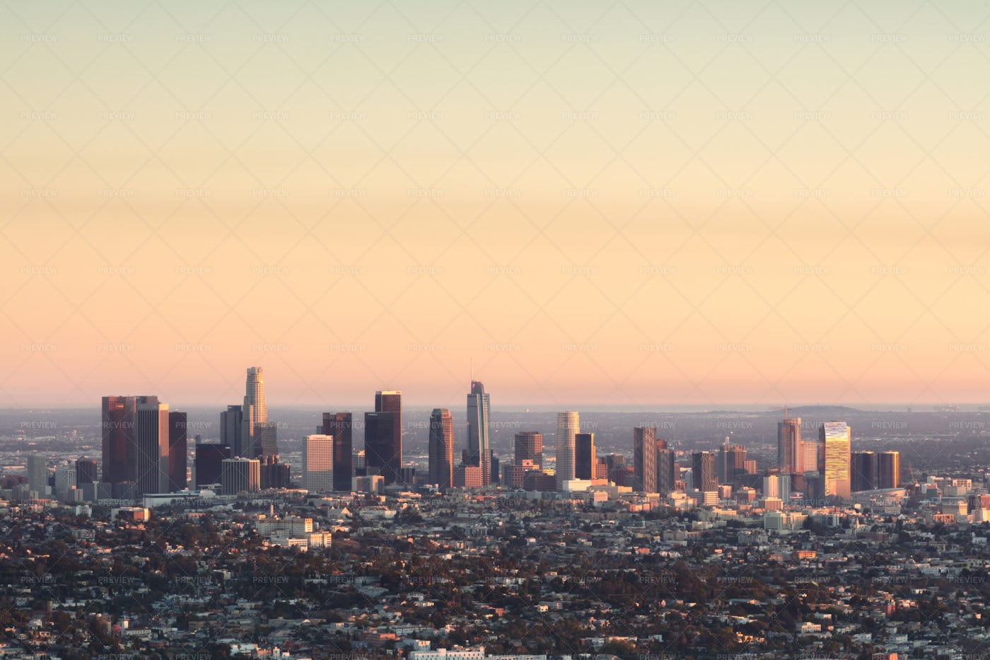 Los Angeles At Golden Hour - Stock Photos | Motion Array