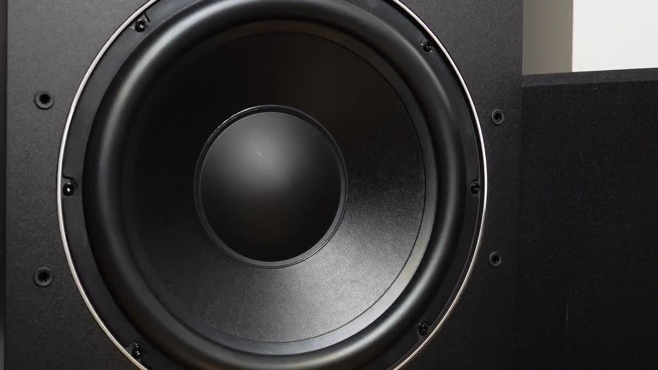 Subwoofer CloseUp Stock Video Motion Array