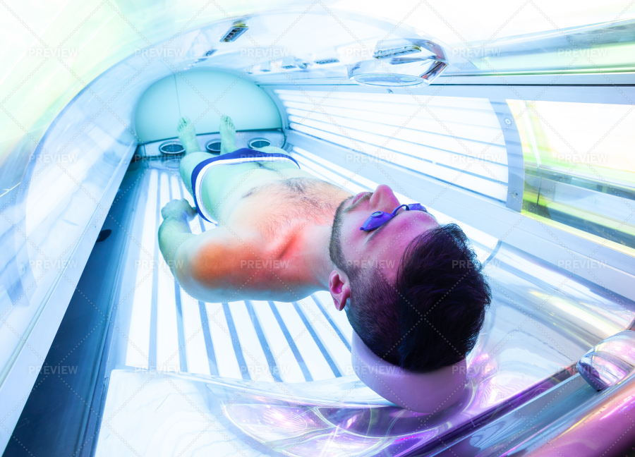 Young Man In Tanning Bed Stock Photos Motion Array