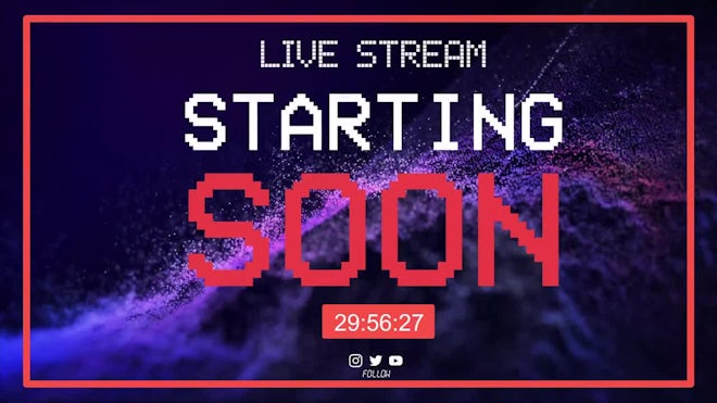 1 Min Countdown Live Stream Starting Soon Modelo