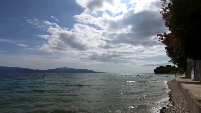 Ocean And Sky Slow Motion: Stock Video