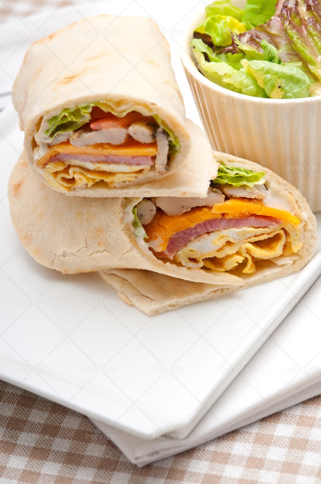 Stacked Club Sandwiches - Stock Photos | Motion Array