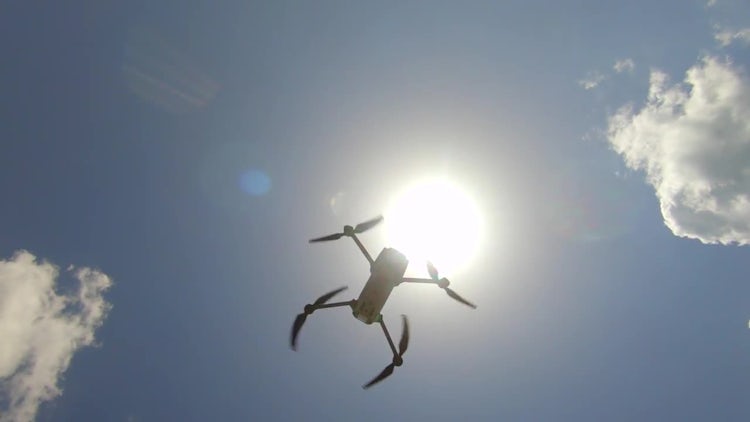 Drone Silhouette: Stock Video