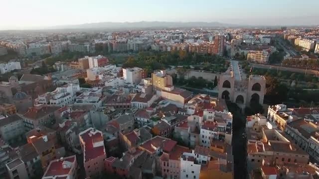 Aerial View of Valencia: Stock Video