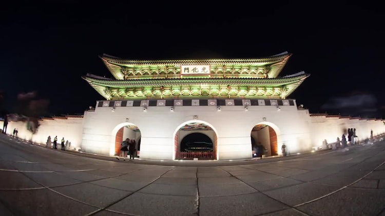 Time Lapse Of Gwanghwamun : Stock Video