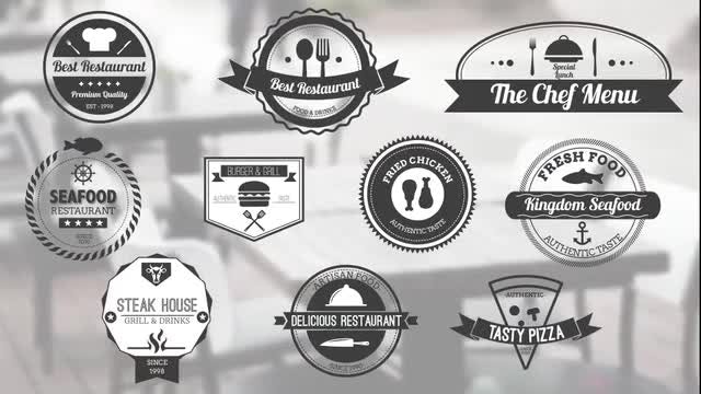 10 Food Badges: After Effects Templates