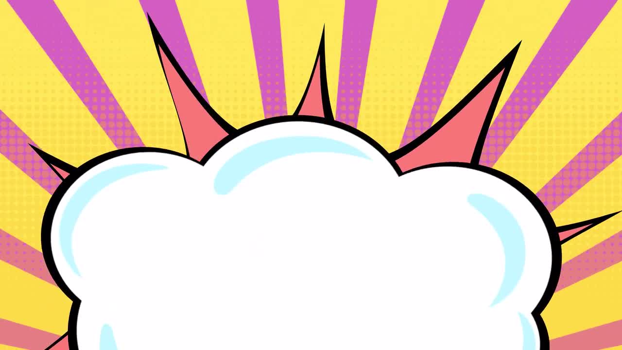 Pop Art Background With Cloud - Stock Motion Graphics | Motion Array