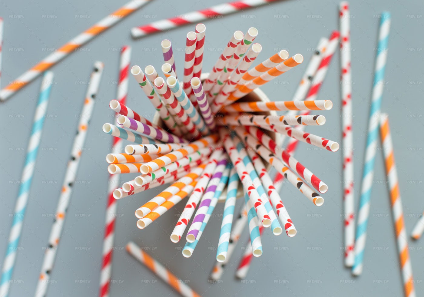 Paper Drinking Straws: Stock Photos
