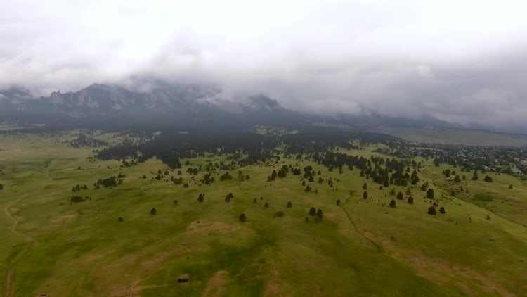 Rainy Mountain Fly By: Stock Video