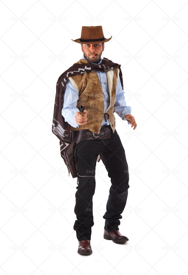 Gunfighter In The Old Wild West - Stock Photos 