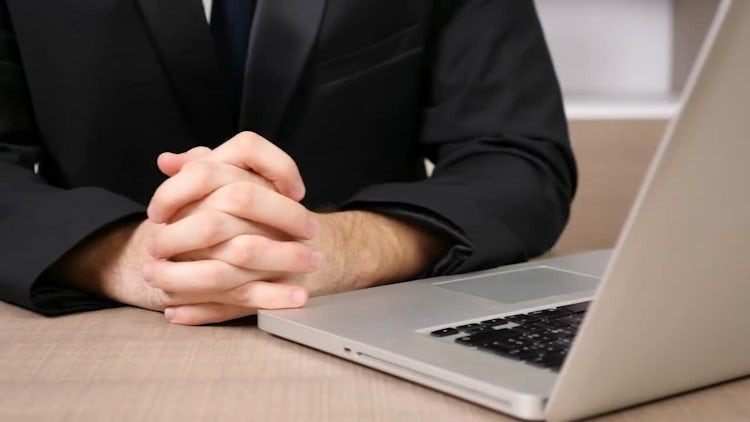 Close-up Shot Of businessman's Hands: Stock Video