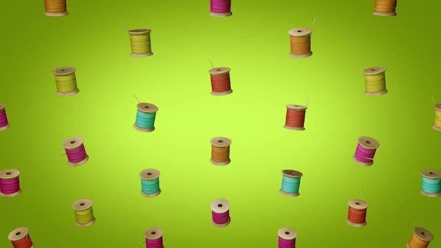 Thread Spools Background: Stock Motion Graphics