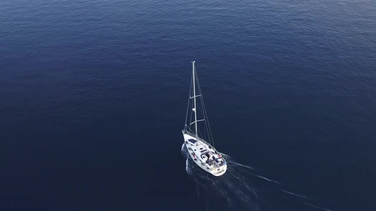 Sailing Across The Calm Ocean - Stock Video | Motion Array