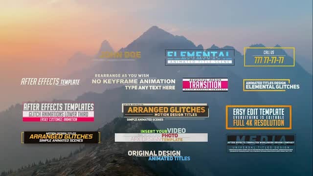 Random Titles: After Effects Templates