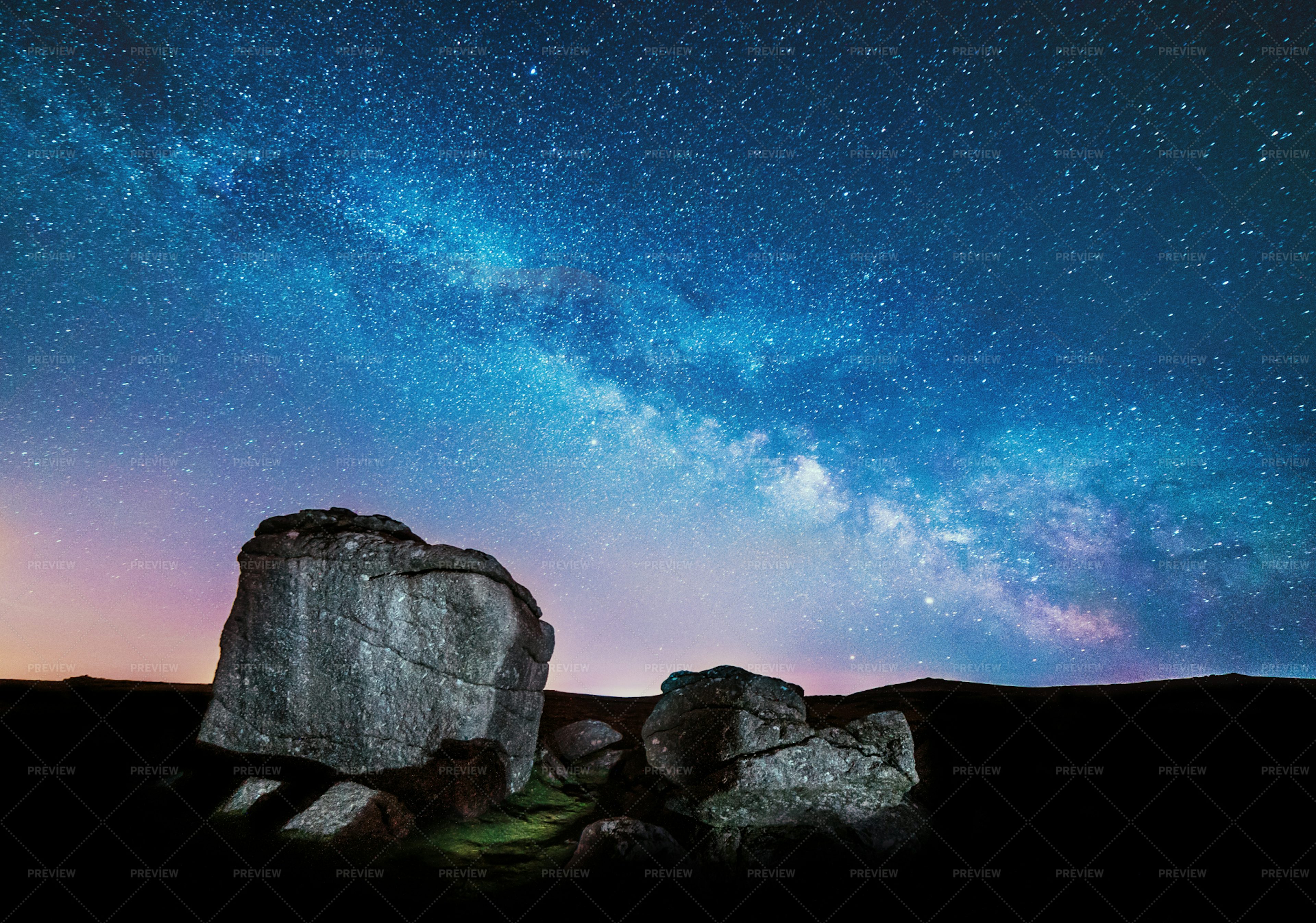 Rock Formation & Milky Way - Stock Photos | Motion Array