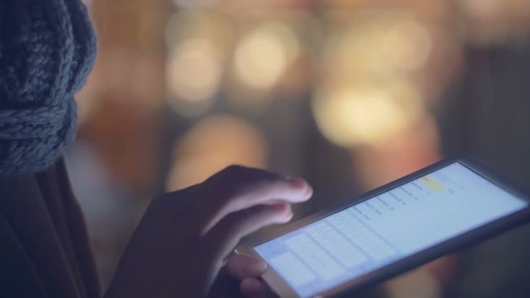 Woman Using Tablet PC Outdoors: Stock Video