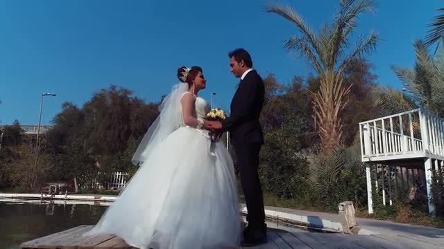 Bride And Groom By The Pool: Stock Video