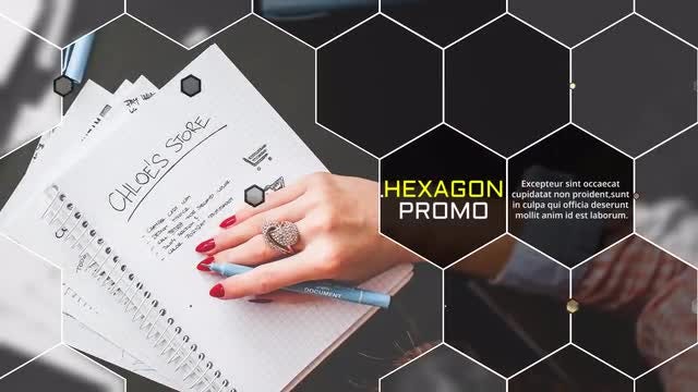 Elegant Hexagon Slideshow: Premiere Pro Templates
