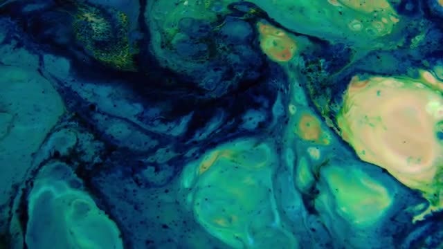 Mixture Of Colored Paints Mixing: Stock Video