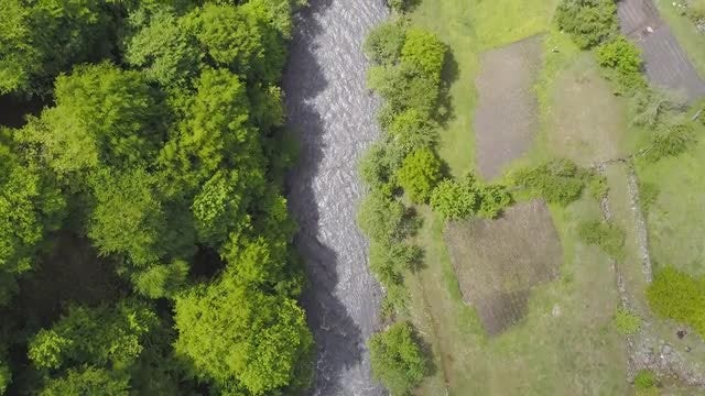Aerial View Of Silver River: Stock Video