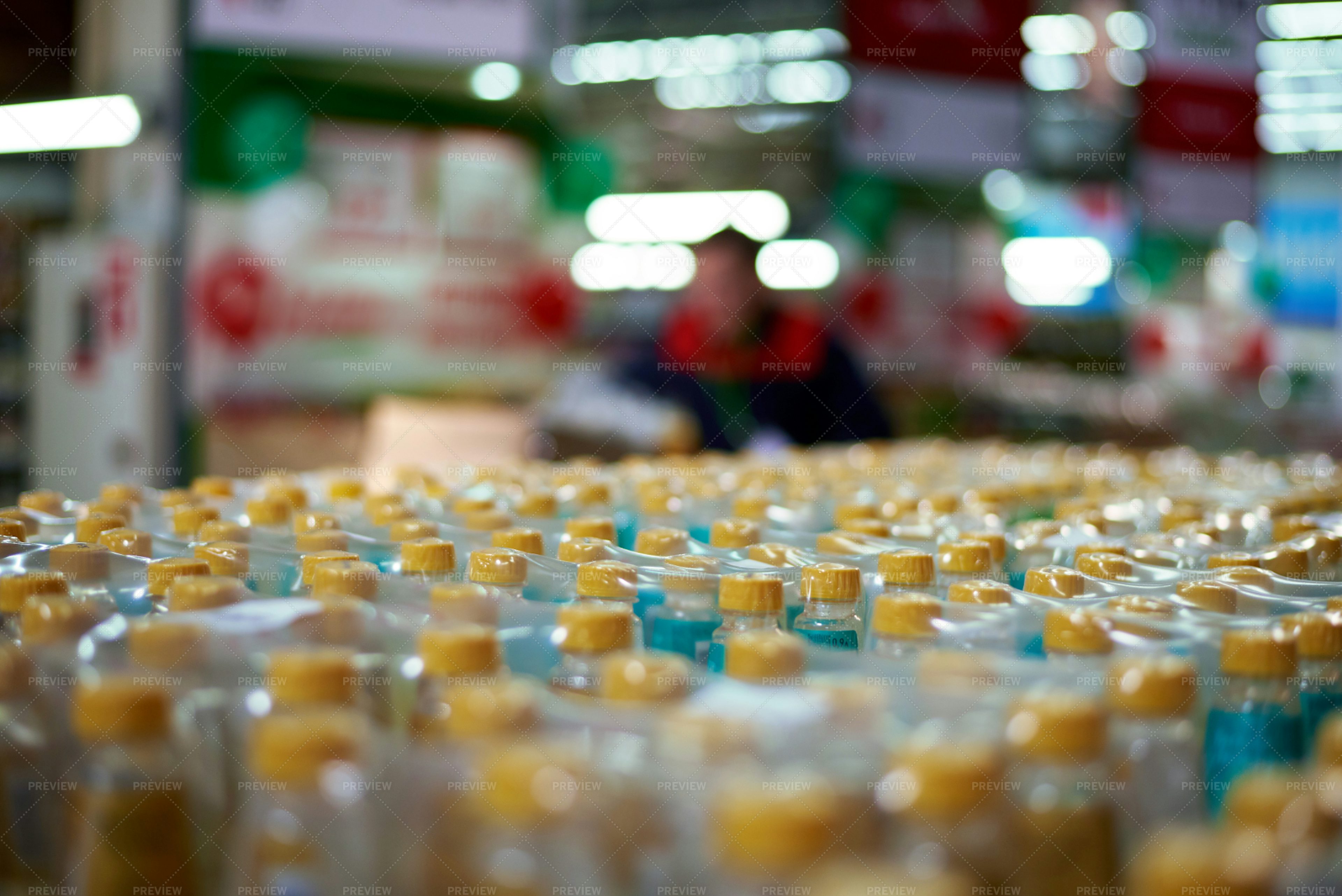 Selling Drinks In Supermarket - Stock Photos | Motion Array