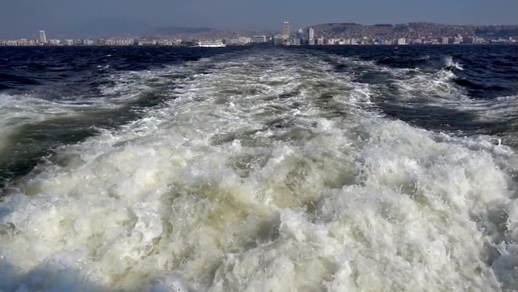 Foamy Boat Wake: Stock Video