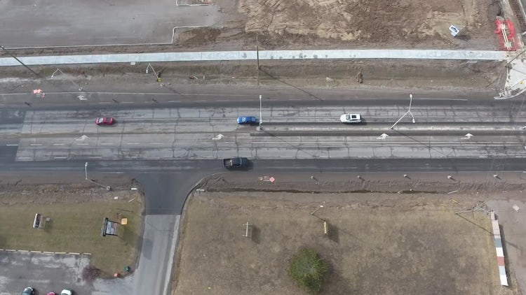 Aerial Shot Of Rundown Road: Stock Video
