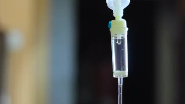 Close-up Shot Of Hospital Drip: Stock Video