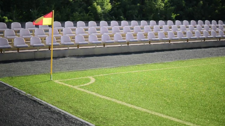 Corner Flag On Football Pitch: Stock Video