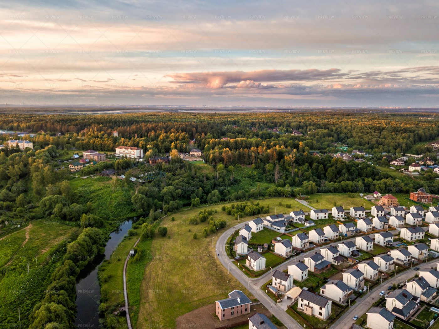 Village In Eco Place: Stock Photos