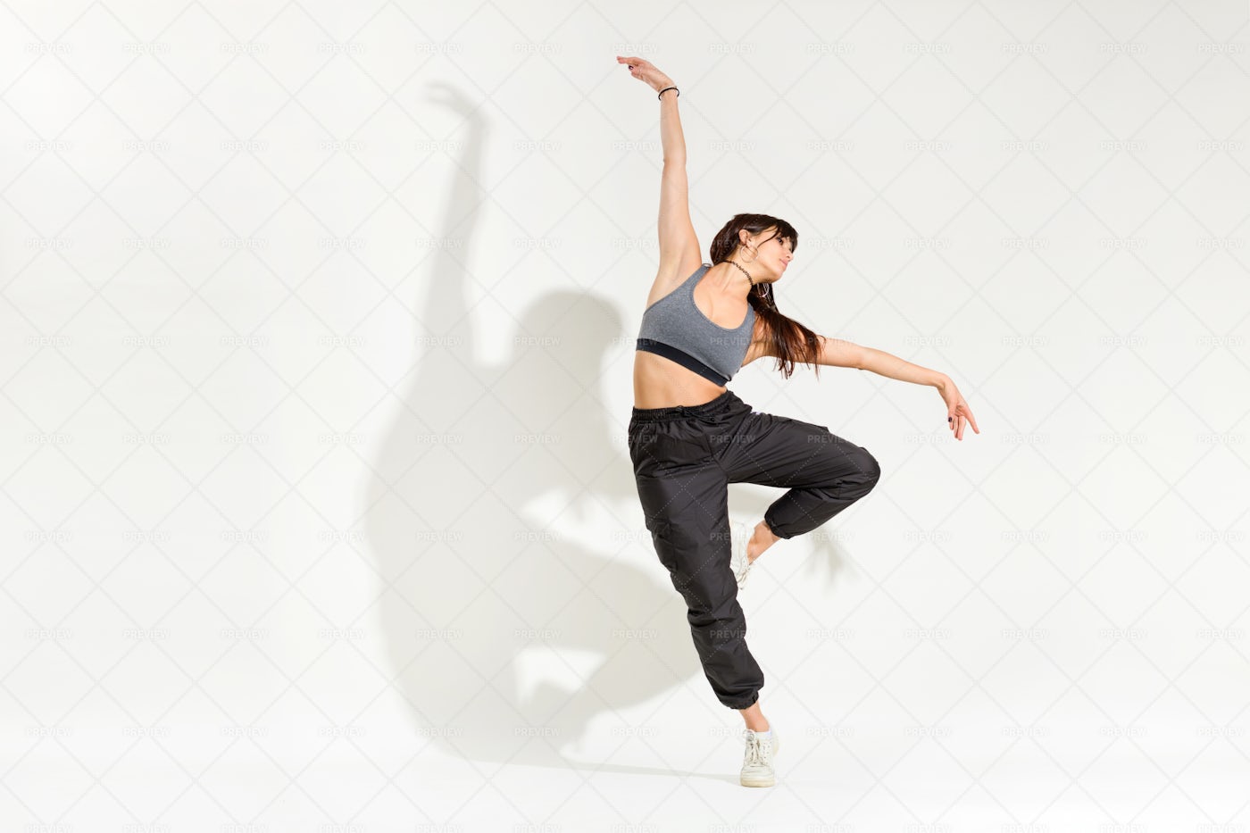 Dancer Performing A Dance Pose: Stock Photos