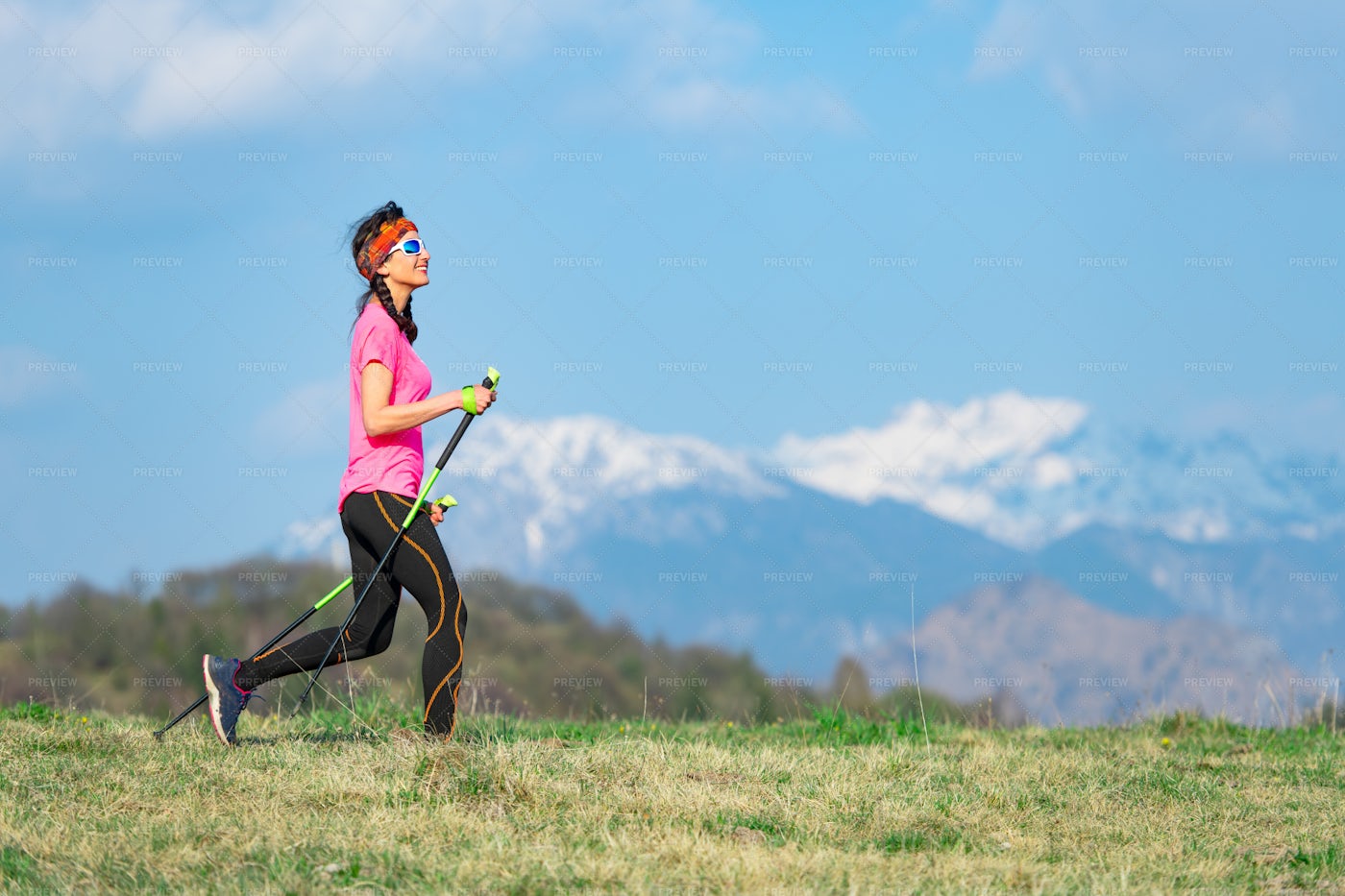 Young Woman During A Sport Walk: Stock Photos