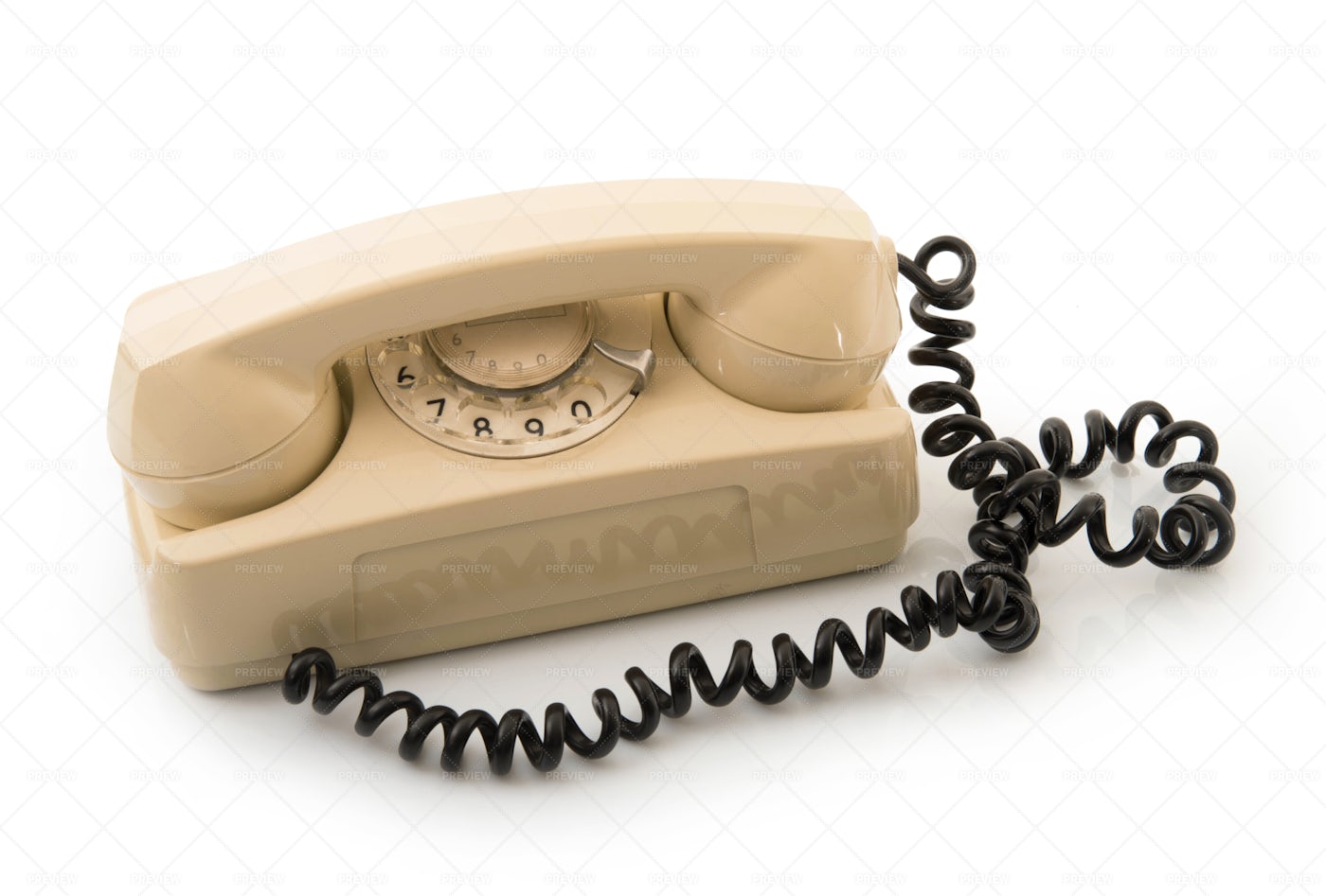 Obsolete Phone On White Background: Stock Photos